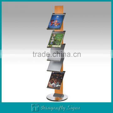 movable stand magazine display shelving