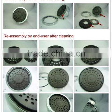 equipment cleaning and sanitizing for 6 inch Omnipotent shower head