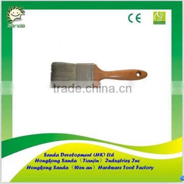 wooden handle wall painting brush with stainless steel ferrule