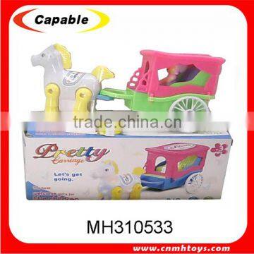 Plastic BO horse carriage toy for sale