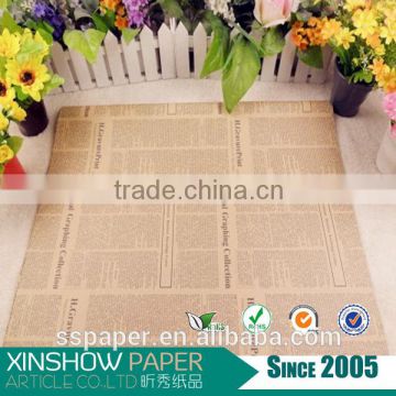 2016 hot sale high-grade for wrapping news printed kraft paper sheet