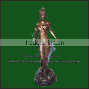 Garden Bronze Girl Statue