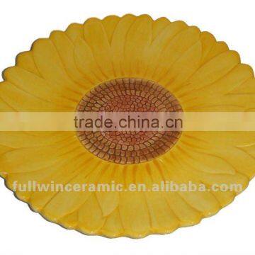 Ceramic sunflower dish