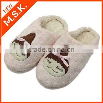 New Design Pink Fluzzy Princess Woman Slipper