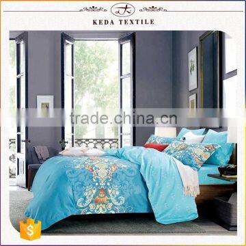 2016 Hot new imports home decor king queen full twin 300TC reactive dye 100% cotton bedsheet set