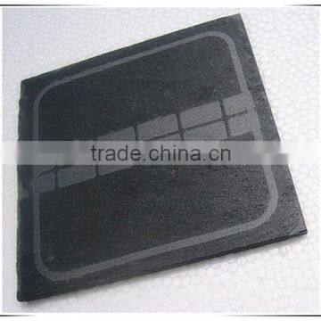 Eco-Friendly Customized Succinct Slate Square Coaster photo-2