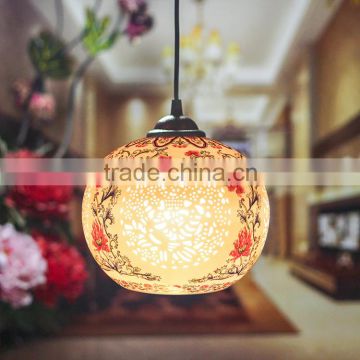 Jingdezhen hollow Pastel led living room furniture pendant lights