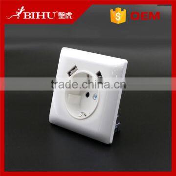 Best quality euro usb wall socket 220v thin wall socket made in China