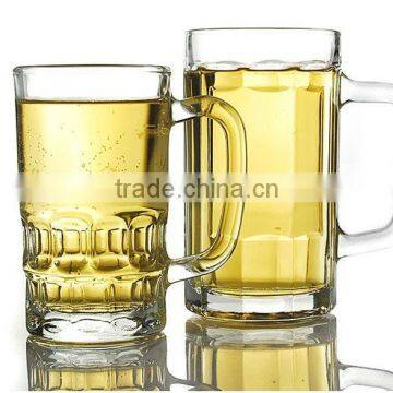 Transparent clear glass beer mugs wholesale