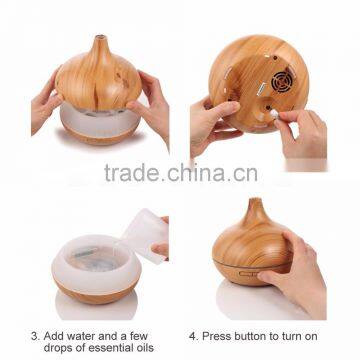 300ml Aroma Essential Oil Diffuser Wood Grain Ultrasonic Whisper Quite Humidifier photo-6