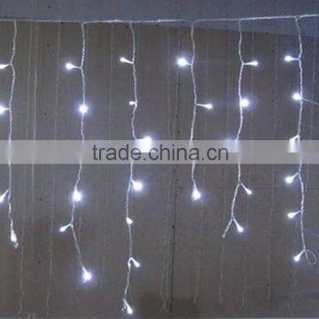 white color LED fairy icicle outdoor christmas lights waterproof