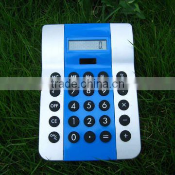 2014 new design dual power solar panel gift desktop calculator