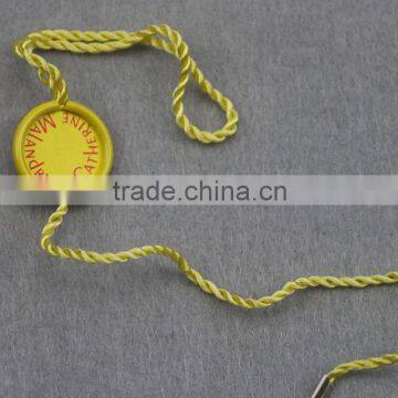 yellow round metal custom seal tag