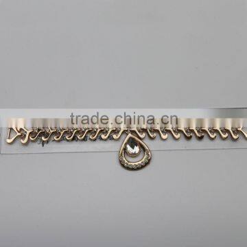 Movable Gold Metal Jewelry Trim Neckline Decorate for Colthing