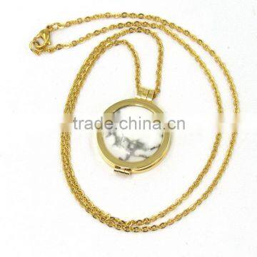 Stainless Steel Floating Glass Memory Locket Pendants