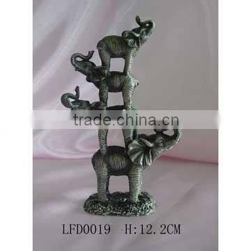 4 pewter elephants,home decoration