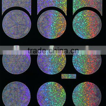 Round Shape Laser Silver Nail Polish Stencil