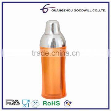 16oz S/S + Plastice Double-wall yellow Cocktail shaker