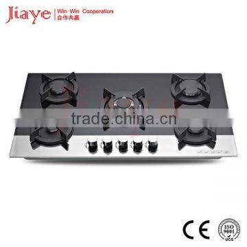 2016 New Design Tempered Glass Top 5 Burner Gas Hob With Factory Price(JY-G5001)