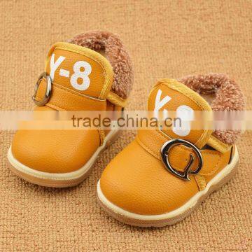 Y-8 winter baby toddlers shoes super warm fur shoes girls genuine leather boot