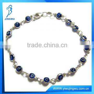 Hot Sell Products Bead Mini Size Evil Eye Silver Bracelet