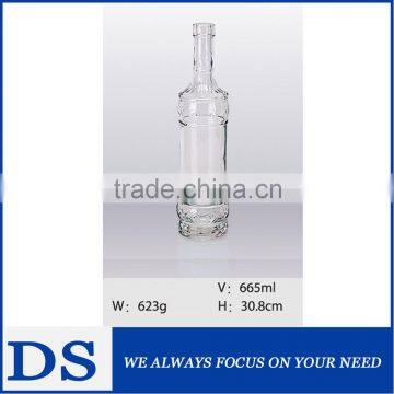 High quality glass alcohol bottle