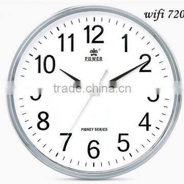 720P P2P multi-function alarm clock motion detection white WIFI wall clock hidden camera dvr