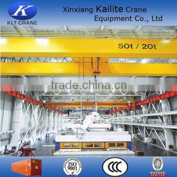 50t European Style Double Girder Railway Bridge Crane photo-1