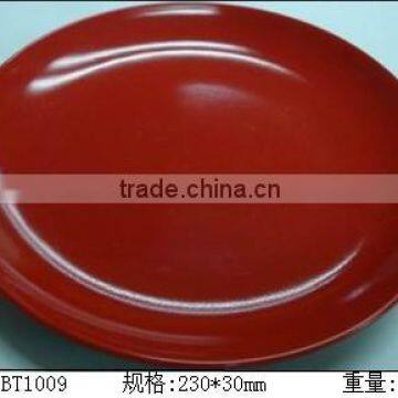 Melamine two color round plate serving dish