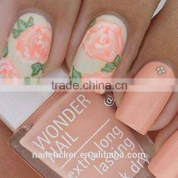 Custom hot sale Valentine'Day nail sticker flower nail art wedding nail decals