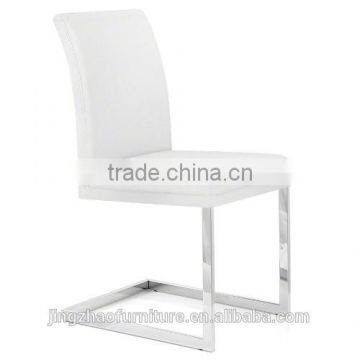 modern white dining chair with leg stainless steel