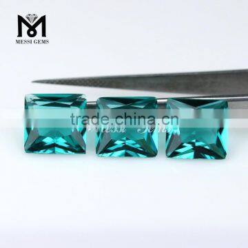 Wholesale Square 10 x 10 Paraiba Faceted Loose Stone Lab created Glass