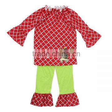 Christmas kids clothing sets girl santa outfit toddler boutique christmas outfits