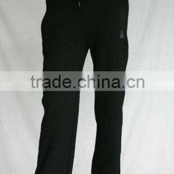 Long black fleece ladies chino pants