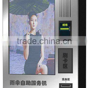 Elegant design wall mount coin operated umbrella vending machine