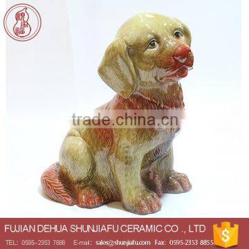 Lovely Ceramic Dogs Statue For Sale