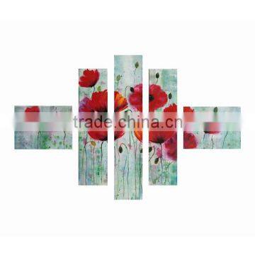 Home Decoration Flower Canvas Scenery Chinese Oil Painting Reproduction