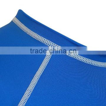 Custom High Quality Rush Guard Rush Guard Shorts Sleeve Men Blue