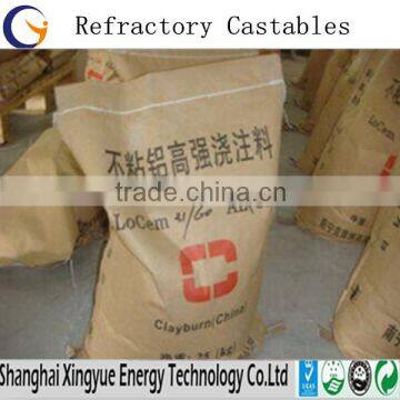 Hydraulic setting refractory castable for cement kiln