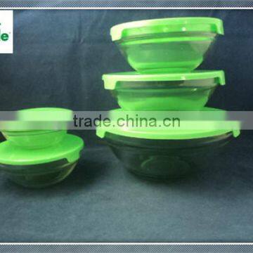 wholesale 5 pcs glass bowl / glass salad bowl/ glass cooking bowl set