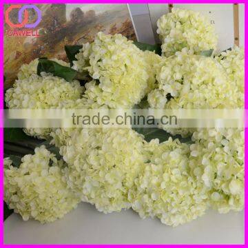Real Touch Ivory Artificial Silk Hydrangea Flowers photo-3