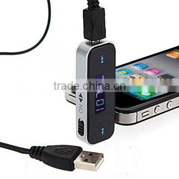 New Electronic Car MP3 Player 3.5mm In-car FM Transmitter For iPhone /iPod Touch/ipad Mini Wireless Transmitter