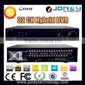 D11080p/960P 32CH Hybrid DVR Security system With Audio/Alarm HDMI output