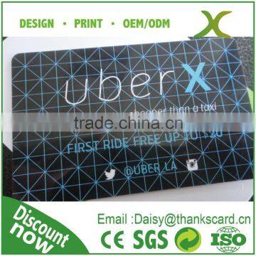Free Sample~~!!! Plastic Uber Discount Card Printing/ Uber VIP Card printing/uber card