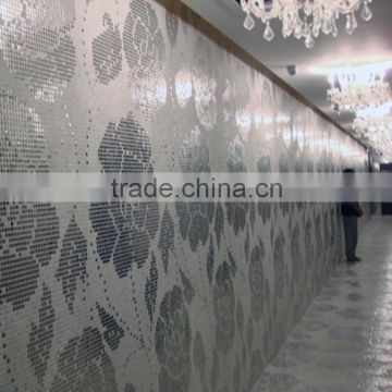 JY-P-W01 Glass mosaic made in china High imitation gold mosaic tile Romatic Bathroom backplash pattern