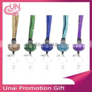 new products 2014 bling sparkling rhinestone crystal lanyards