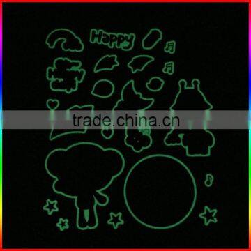 PVC glow in the dark cartoon sticker for children