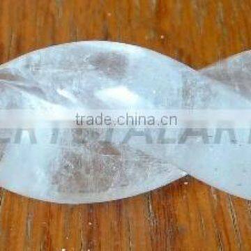 Crystal Quartz Twisted Healing Wand