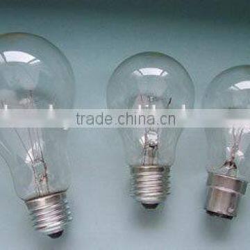 E27 B22 40W 60W 100W incandescent clear bulb GLS