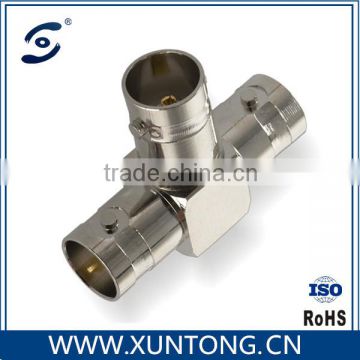 OEM three way by T shape shell of 75 ohm BNC connector